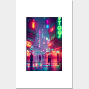 Tokyo Neon Anime Japan Street Vibes <3 Posters and Art